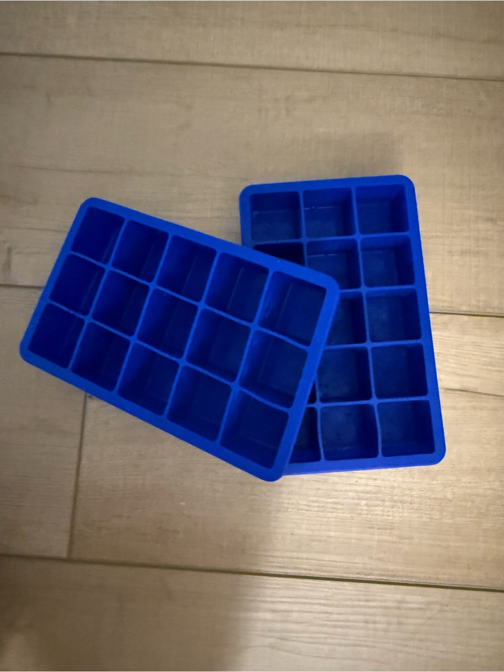 Tevolo Silicone Ice Cube Trays Blue Set of 2